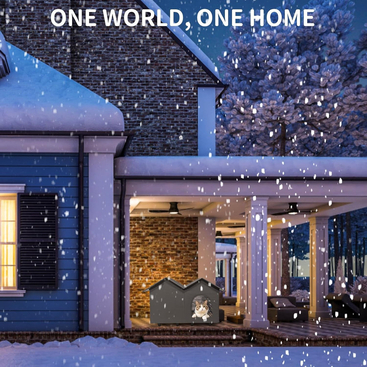 Elevated Heated Cat House for Indoor & Outdoor Use – 2 Sizes