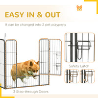 24 Panel Dog Playpen for Small and Medium Dogs with Lockable Door, 15.7 x 15.7 x 2.6