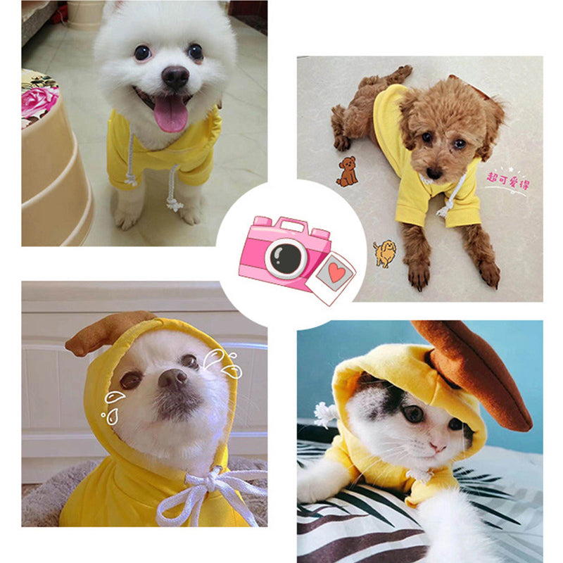 Cute Fruit Dog Clothes For Small Dogs Hoodies Winter Warm Fleece Pet Clothing Puppy Cat Costume Coat For French Chihuahu