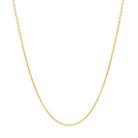 14k Yellow Gold Round Cable Link Chain 1.2mm