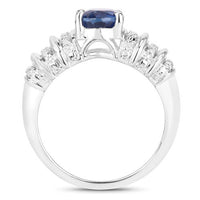 1.40 Carat Genuine Kyanite .925 Sterling Silver Ring