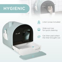 Fully Enclosed Cat Litter Box with Lid & Drawer Design, Covered Litter Box Anti-Leakage, Anti-Splashing, for Indoor Cats