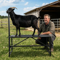 Livestock Stand with Adjustable Height and Metal