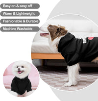 Dog Hoodie Sweatshirt with Leash Hole Warm Pet Clothes XS-XXL Dogs