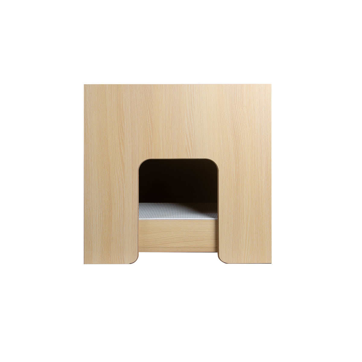 Modern Wooden Cat House with Scratching Pad , Cat Litter Box Enclosure, Spacious Hidden Cat Litter Box -33.46" x 21.06" 