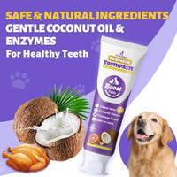 Premium Dog Dental Care Kit Toothpaste Toothbrush Plaque Tartar Control