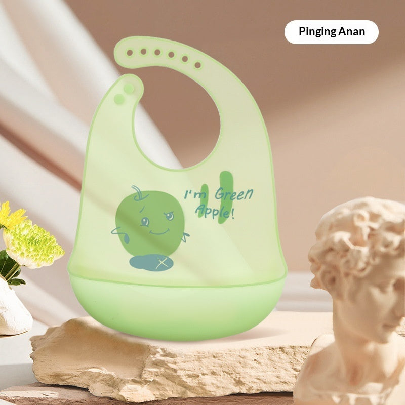 Baby Waterproof And Stain-resistant Food-grade Silicone Bib