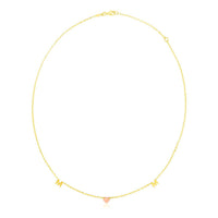 14k Yellow and Rose Gold Mom Necklace