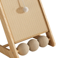 Only Self Pickup---L Rattan Cat Scratching Post With Ball Attachment