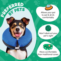 Dog Cone Collar After Surgery Large, Blue