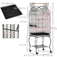 60" Large Bird Cage with Openable Top for Cockatie, Sun Conure