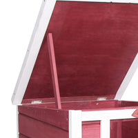 Small Wooden Rabbit Hutch Bunny Cage Guinea Pig Cage Duck House Dog House with Openable & Waterproof Roof, for Rabbits, 