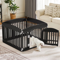 Dog Playpen Safe & Secure Indoor/Outdoor Pet Fence | Folding & Portable | Ideal for Small to Medium Dogs | Easy to Clean