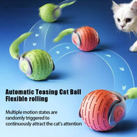 New Interactive Cat Toys Ball Auto Electric Rolling Ball Toys For Cat Kitty Pets Smart Automatic Teaser USB Rechargeable