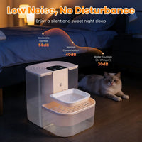 Cordless Dog Cat Water Fountain 4.5L, Dual Tank Filtration Automatic Pet Water Dispenser with Easy Cleaning
