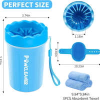 Professional 7 In 1 Dog Paw Cleaner For Dogs & Cats Includes 1 Portable Paw Washer 1 Bath Brush 2 Dog Toothbrushes And 3