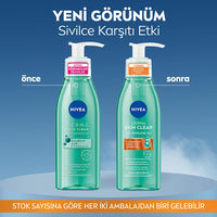 Nivea Derma Skin Clear Acne Face Wash: Deep Cleansing Salicylic Acid & Niacinamide Gel for Blemish & Pore Control, Oily & Acne-Prone Skin