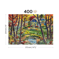 A Cottage in the Woods 400 Piece Wood Jigsaw Puzzle Wooden City