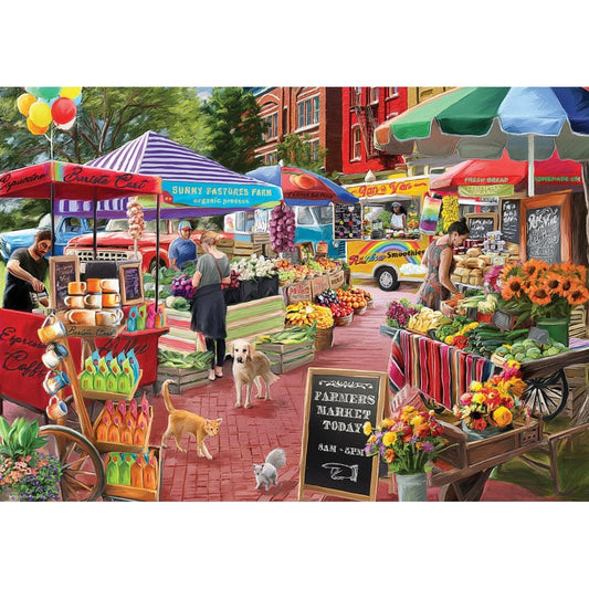 A Day at the Farmer's Market 104 Connecting Pieces Jigsaw Puzzle Eurographics