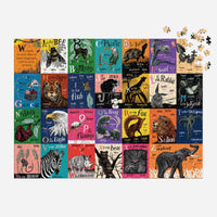 A is for Bee - An Alphabet in Translation 1000 Piece Jigsaw Puzzle Mudpuppy New