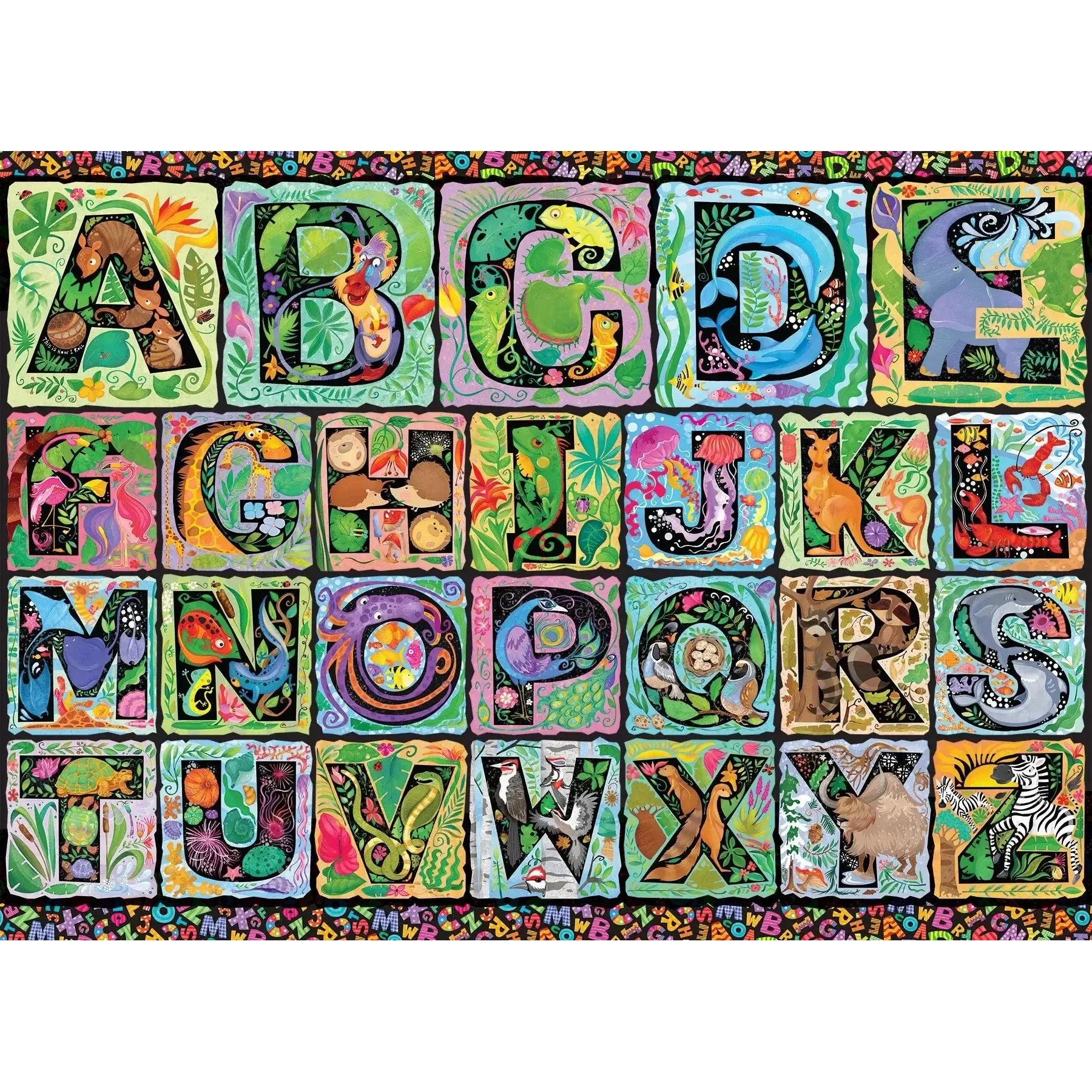 A to Z 500 Piece Jigsaw Puzzle Cobble Hill