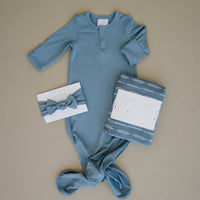 Dusty Blue Bamboo Head Wrap - BIG FRENCHIES