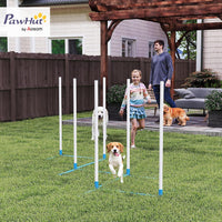 PawHut Dog Agility Training Equipment Set with Weave Poles Carry Bag - image 2