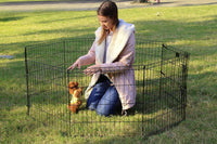 PEEKABOO Foldable Rustproof Dog Playpen with Door, 8 Panels 24"H – Essentials for Dogs - 8 Panels 24"H x 24"W Playpen - image 3