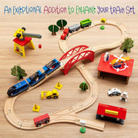 Kipipol Battery Operated Action Locomotive Toy Train Set for Wooden - image 3