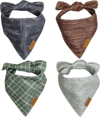 Remy+Roo Logan Spring Dog Bandanas Large, Plaid - Small