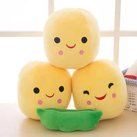 25cm Kawaii Pea Plush – Soft Pea-Shaped Pillow Toy for Kids - BIG FRENCHIES