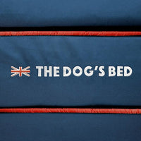 The Dog’s Bed Orthopedic Dog Bed Medium Blue Oxford with Red Trim UK Flag Dog Bed 30x23.5, Memory Foam, Pain Relief, Post Surgery, Lameness, Veterinary Approved, Waterproof Washable Cover Cover