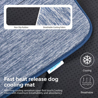 Dog Cooling Mat for Large Dogs, 35"x23" Memory Foam Pet Pad – Essentials for Dogs - Wander Blue / 41"L x 27"W x 0.8"H - image 4