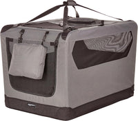 Amazon Basics Portable Folding Soft Pet Dog Crate Carrier Kennel - GREY / 36.0"L x 23.4"W x 24.0"H