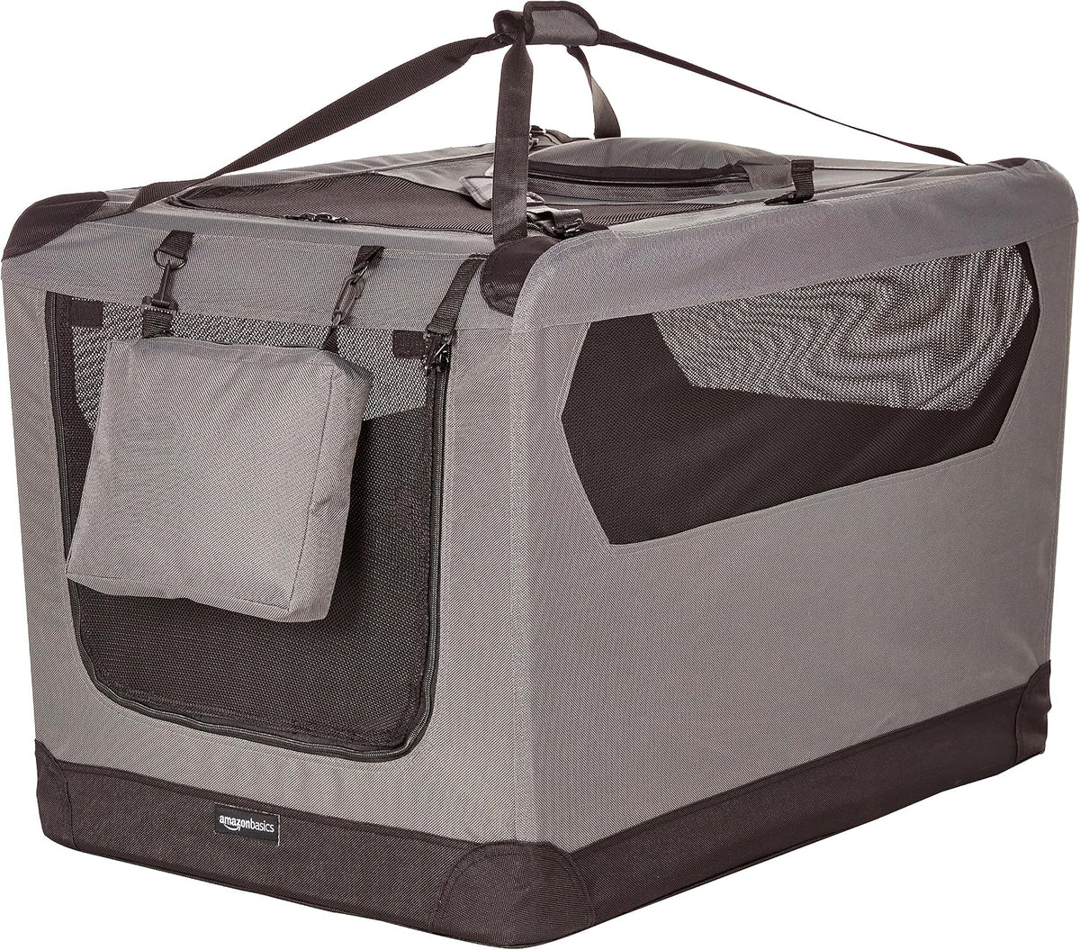 Amazon Basics Portable Folding Soft Pet Dog Crate Carrier Kennel - GREY / 36.0"L x 23.4"W x 24.0"H