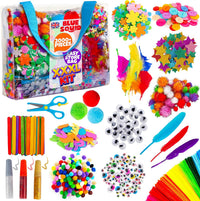 Blue Squid 1750+pcs Craft Kits for Kids - Craft XL Bag