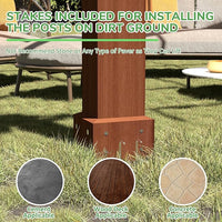 MUPATER 12x24 FT Wooden Pergola, All Cedar Wood Pergola Kit with Stakes, Quality Supported Structure, All-Season Durability, Snow and Wind Supported, Outdoor Shade for Backyard, Deck, Lawn, Patio