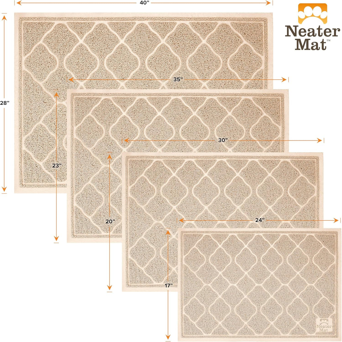 Neater Pets Neater Mat Cat Litter Mat - 28x40 / Beige - image 2