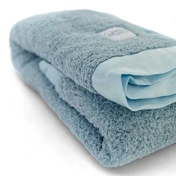 Classic Satin Border Blanket - Powder Blue - BIG FRENCHIES