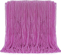 EOBOH 12PCS Mardi Gras Beads, Gold Beaded Necklace Stuff Set - Pink / 24