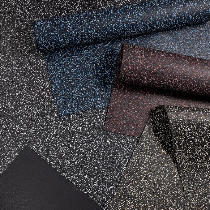 Playsafer Genaflex Rubber Gym Floor Mat, Heavy Duty Commercial Protective Gym Flooring Roll - 8mm Thick (10% Grey, 4' X 10')