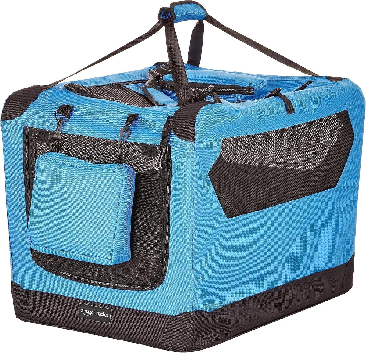 Amazon Basics Portable Folding Soft Pet Dog Crate Carrier Kennel - BLUE / 26.0"L x 18.0"W x 18.0"H