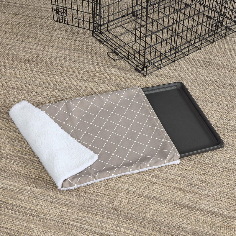 MidWest Homes for Pets Quiet Time Reversible Crate Pan Cover 36' - Mushroom Diamond/Fleece / Crate Pan Cover 42"