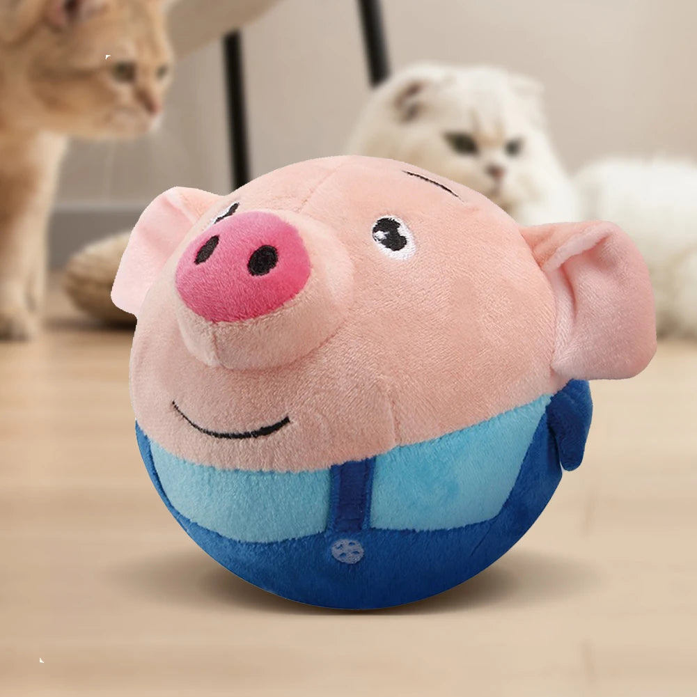 Electronic Pet Dog Toy Music Vibration Bouncing Ball Bite Puppy Ball Active Moving Pet Plush Sing Dog Chewing Squeaker Dog Toy-Pet Toys-BIG FRENCHIES-V.I.P Digital Presence