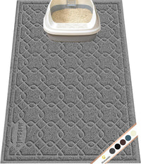 35x24 Inch Large Cat Litter Box Mat, Scatter Control, Waterproof – Daily Care for Cats - 2' x 2'11" (Rectangular) / L-grey