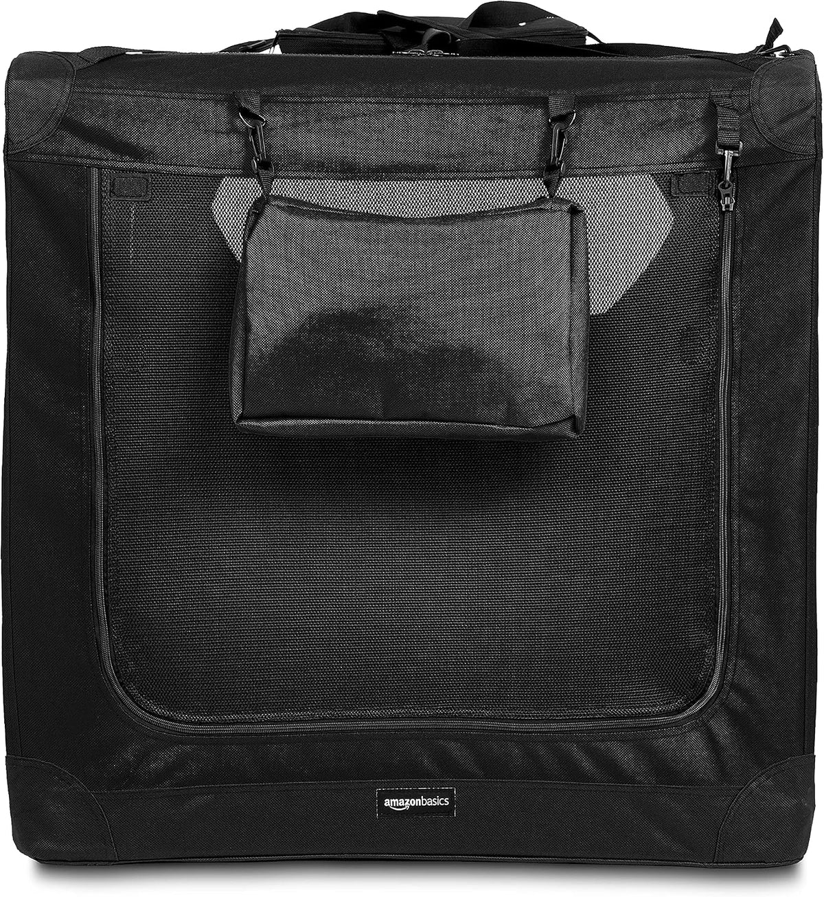 Amazon Basics Portable Folding Soft Pet Dog Crate Carrier Kennel - BLACK / 41.9"L x 30.9"W x 30.7"H - image 2