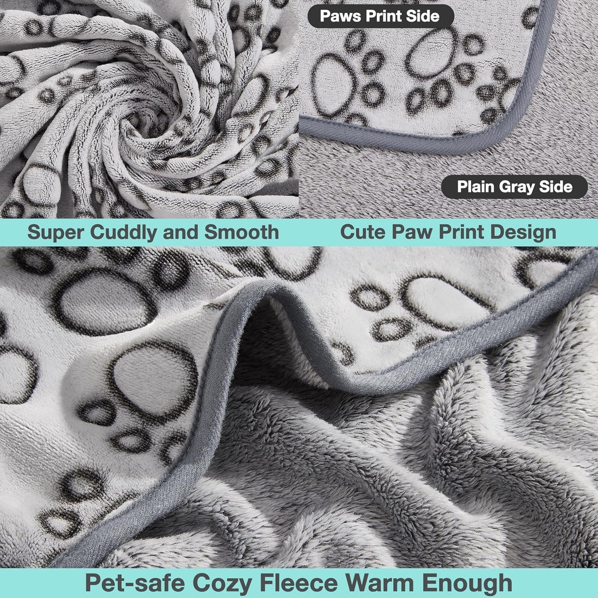 Stuffed Premium Soft Dog Blanket Washable - Grey / M(32x40") - image 4