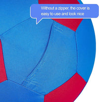 Herding Ball for Dogs & Horses - 20" Ball with Hand Pump - Blue & Red