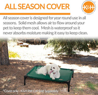 K&H Outdoor Elevated Dog Bed Pet Cot Replacement Cover - Green All Season Mesh / Medium 32 X 25 Inches - image 4