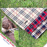 Soft Washable Plaid Bandanas for Dogs and Cats - Brown&Blue / Large - image 4